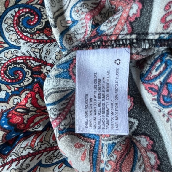 EUC Paisley Navy Blue Dress - Picture 7 of 9